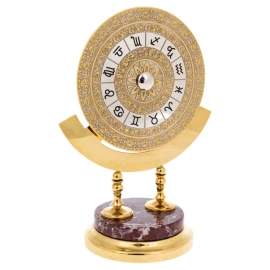 Часы "Вечный календарь" на подставке из яшмы, Златоуст