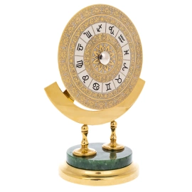 Часы "Вечный календарь" на подставке из нефрита, Златоуст