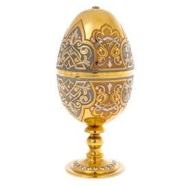 Набор питейный "Яйцо" с фианитами, Златоуст
