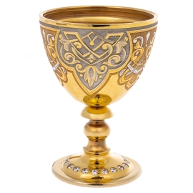 Набор питейный "Яйцо" с фианитами, Златоуст