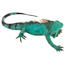 Скульптура из бронзы "Игуана" большая