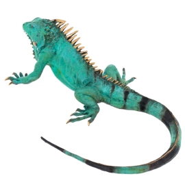 Скульптура из бронзы "Игуана" большая