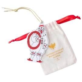 Набор фарфоровых елочных игрушек "Гранд цирк" в формате адвент-календаря, 5 шт