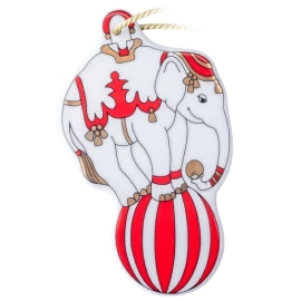 Набор фарфоровых елочных игрушек "Гранд цирк" в формате адвент-календаря, 5 шт