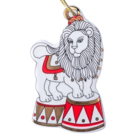 Набор фарфоровых елочных игрушек "Гранд цирк" в формате адвент-календаря, 5 шт