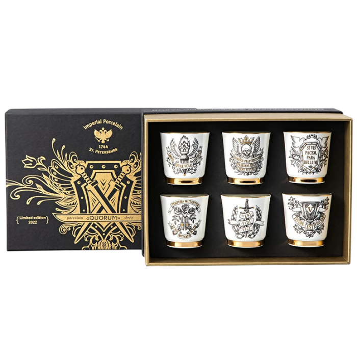 Набор фарфоровых стопок "Кворум" на 6 персон