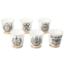 Набор фарфоровых стопок "Кворум" на 6 персон