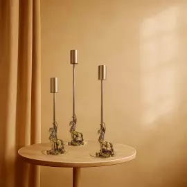 Набор подсвечников "Лошадь" 3 шт, в подарочной коробке