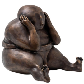 Авторская скульптура из бронзы ''Защити свой внутренний мир - 2''