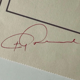 Лист технических показателей Порше 911 с автографом автоконструктора и инженера Фердинанда Порше