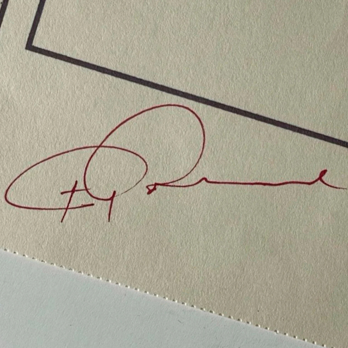 Лист технических показателей Порше 911 с автографом автоконструктора и инженера Фердинанда Порше