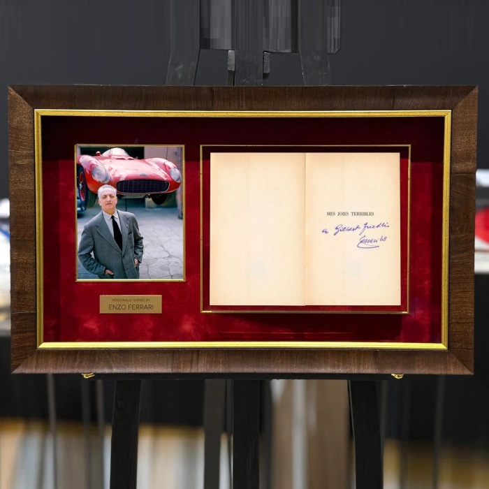 Книга «Mes joies terribles» с автографом конструктора Энцо Феррари