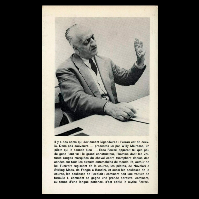 Книга «Mes joies terribles» с автографом конструктора Энцо Феррари