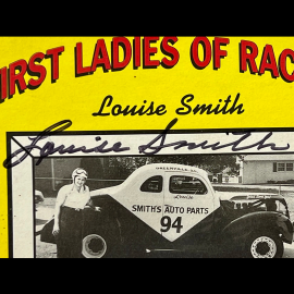 Мини-модель машинки с автографом гонщицы Луизы Смит