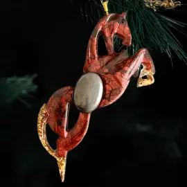 Подарочный набор елочных игрушек из ювелирной смолы "Символы года" 2 шт