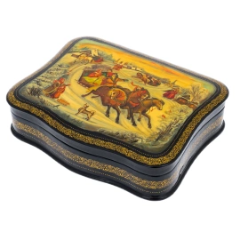 Шкатулка "Зима" Белова, Палех