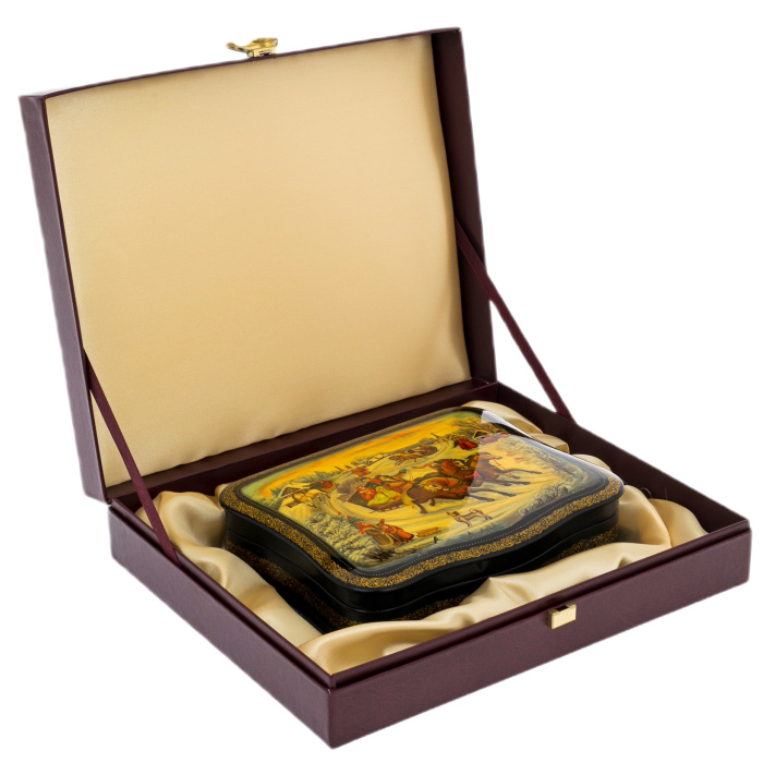 Шкатулка "Зима" Белова, Палех