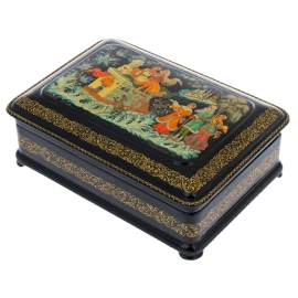 Шкатулка "Емеля" Камардина, Палех