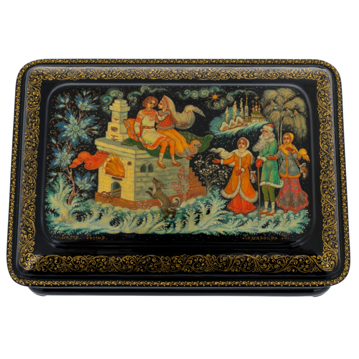 Шкатулка "Емеля" Камардина, Палех