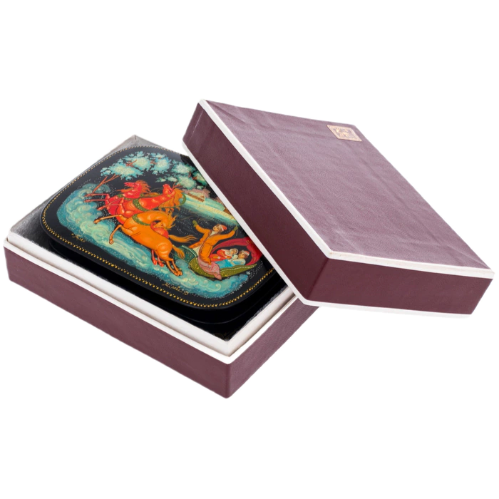 The box "Troika" of Marov, Palekh
