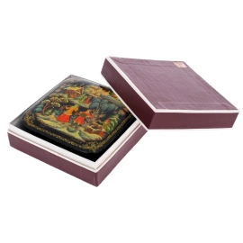 Шкатулка "Зима" Кузницова, Палех