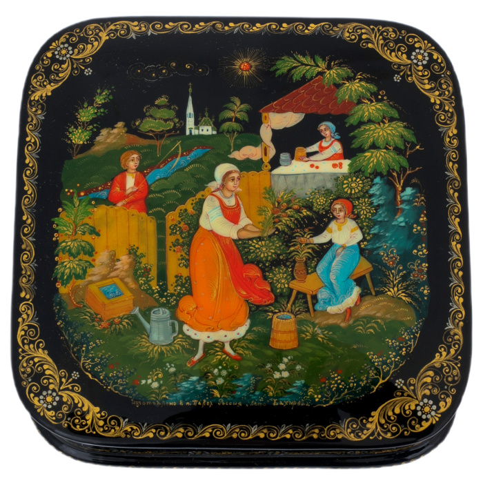 Шкатулка "Лето" Бахирева, Палех