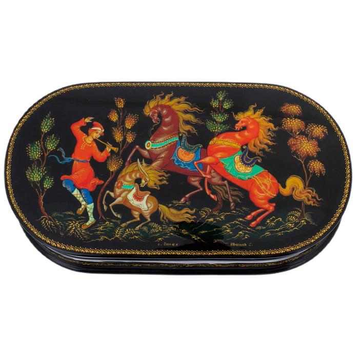 The box "The Hunchback Horse" by Ivanov, Palekh