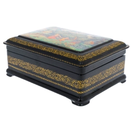 Шкатулка "Гуси-лебеди" Камардина, Палех