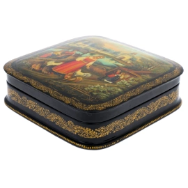 Шкатулка "Птичница" Белова, Палех