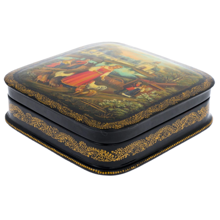 The box "Birdhouse" Belova, Palekh