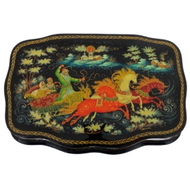 Шкатулка "Тройка" Иванова, Палех