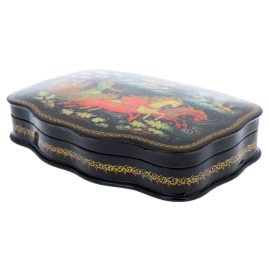 Шкатулка "Тройка" Иванова, Палех