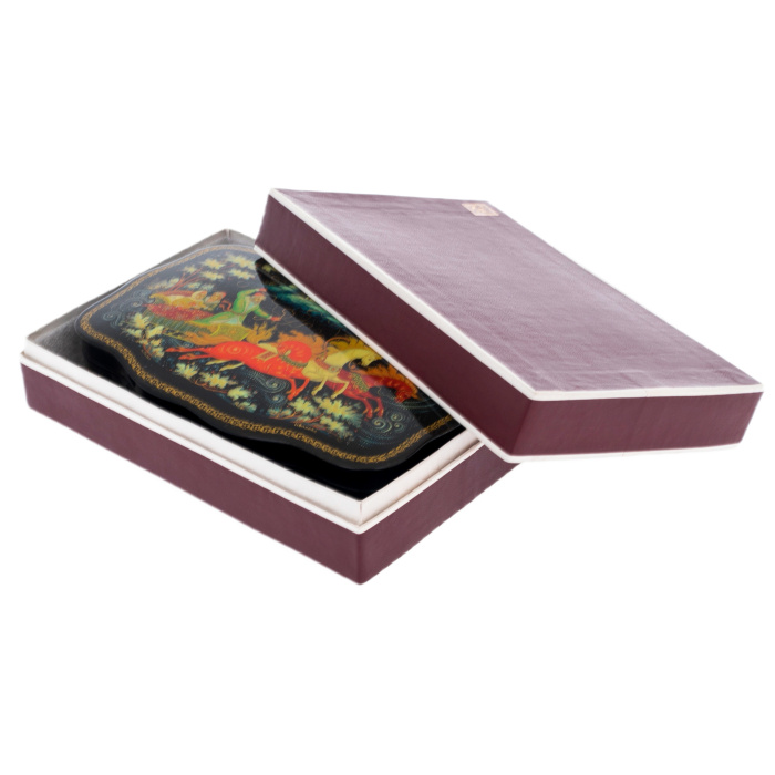 Шкатулка "Тройка" Иванова, Палех