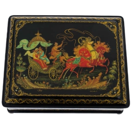 Шкатулка "Тройка" Смирнова, Палех