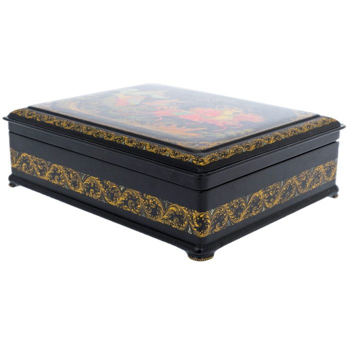 Шкатулка "Тройка" Смирнова, Палех