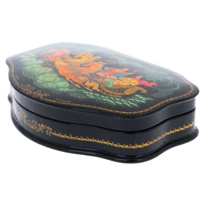 Шкатулка "Тройка" Нахмурова, Палех