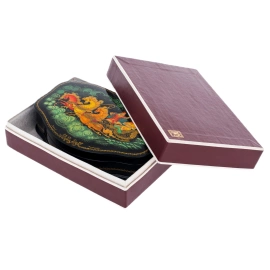 Шкатулка "Тройка" Нахмурова, Палех