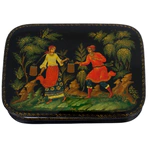 Шкатулка "По воду" Модина, Палех