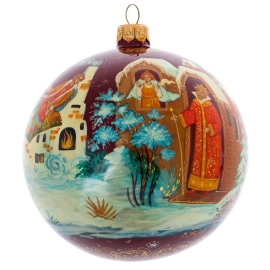 Шар ёлочный из стекла "Сказки" Палех