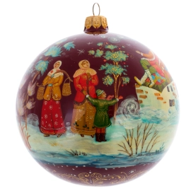 Шар ёлочный из стекла "Сказки" Палех