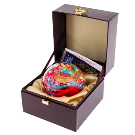 Шар ёлочный из стекла "Праздник" Палех