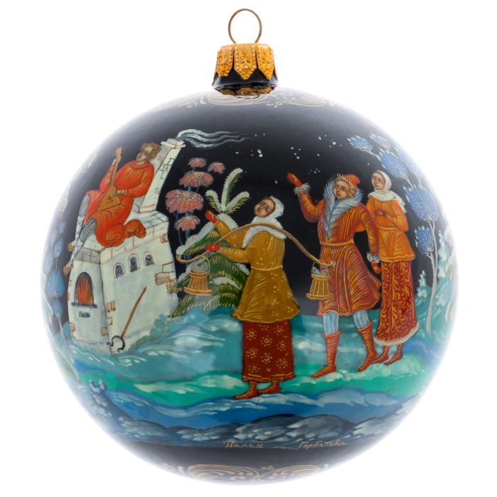 Шар ёлочный из стекла "Сказочный" Палех