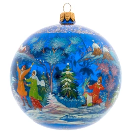 Шар ёлочный из стекла "Зимняя ночь" Палех