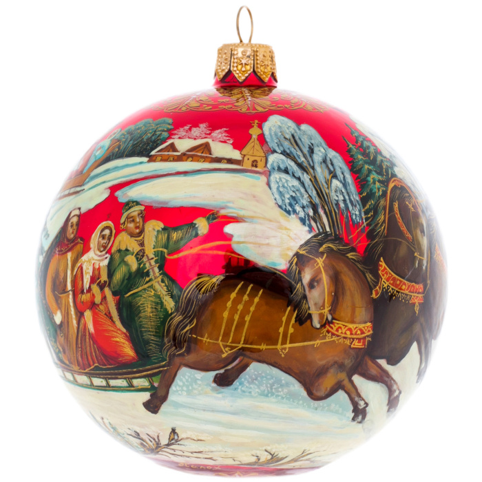 Шар ёлочный из стекла "Дозор" Палех