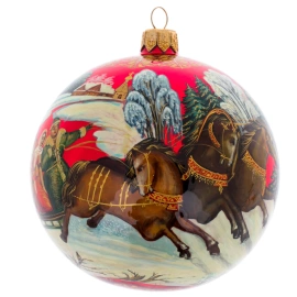 Шар ёлочный из стекла "Дозор" Палех