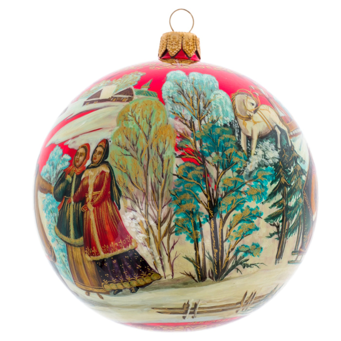 Шар ёлочный из стекла "Дозор" Палех