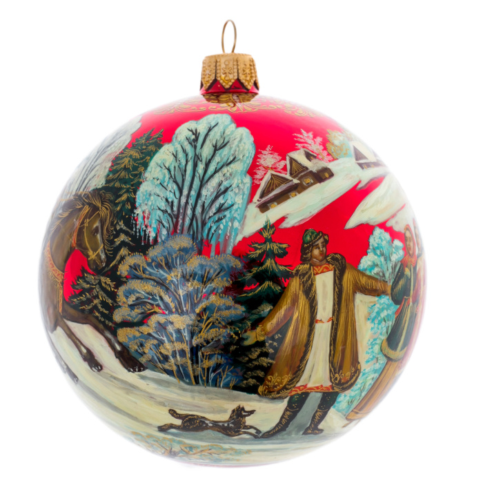 Шар ёлочный из стекла "Дозор" Палех