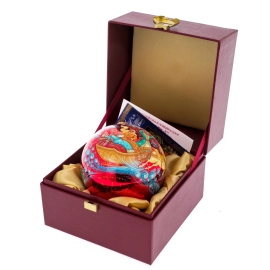 Шар ёлочный из стекла "Праздник" Палех