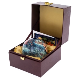 Шар ёлочный из стекла "Катания" Палех