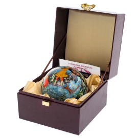 Шар ёлочный из стекла "Мороз" Палех